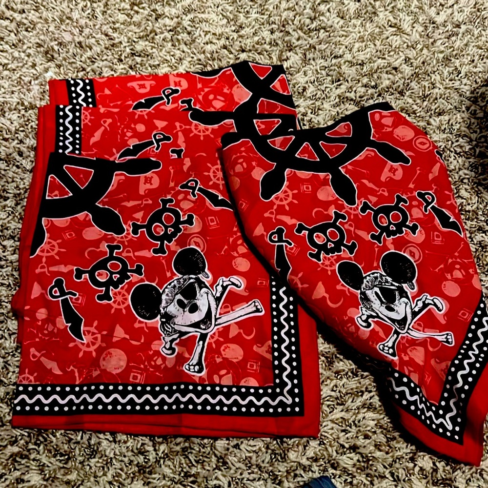 Set of 4 Disney pirate cruiser bandanas